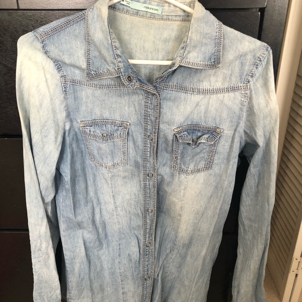 Jean button up